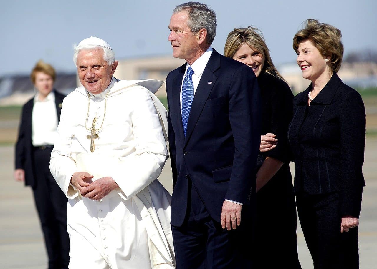 George Bush with Pope Benedict VI