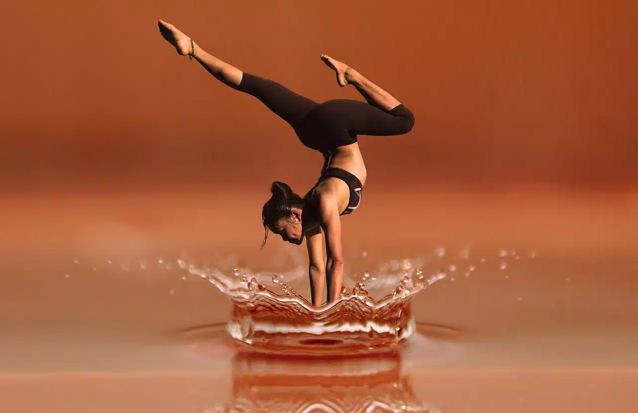 Woman practicing yoga