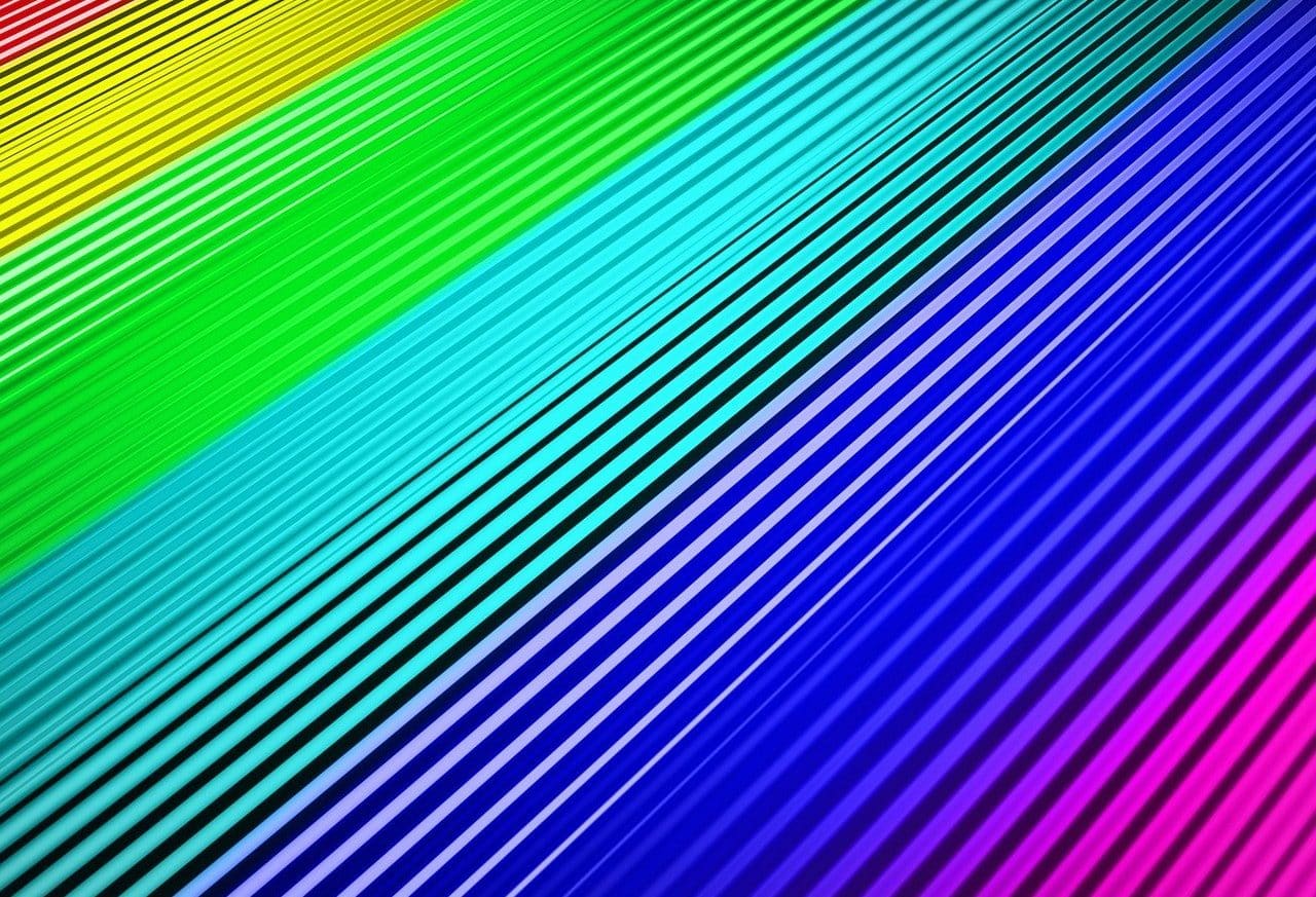 Lines with rainbow colors