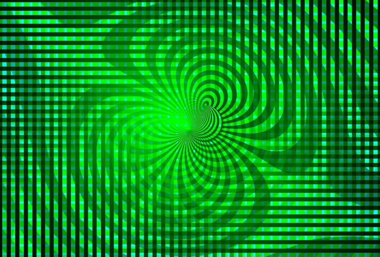 Electrons in a magnetic field.