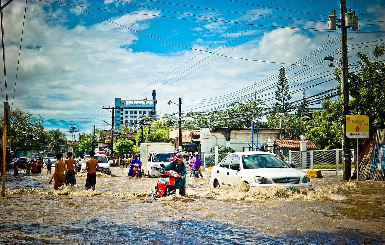 flooded city