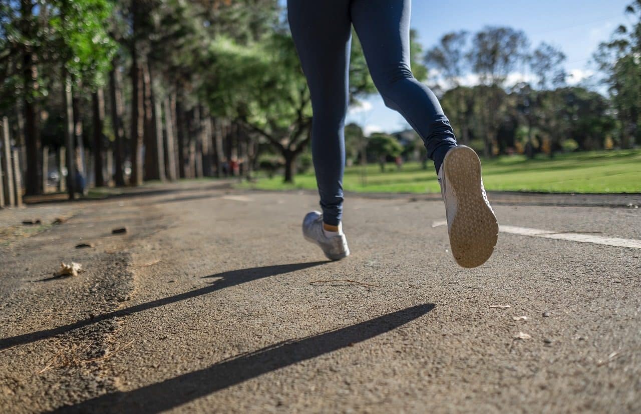 Woman running in the park