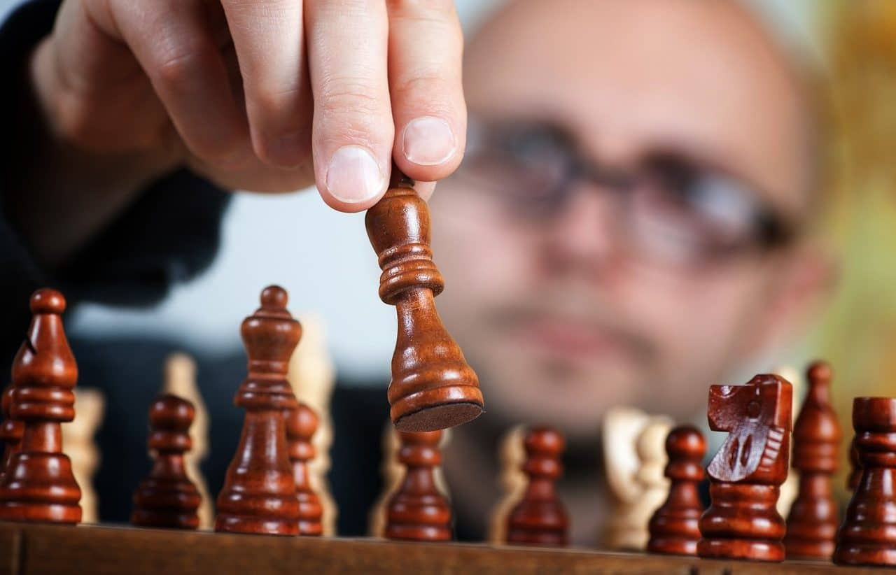 Man playing chess