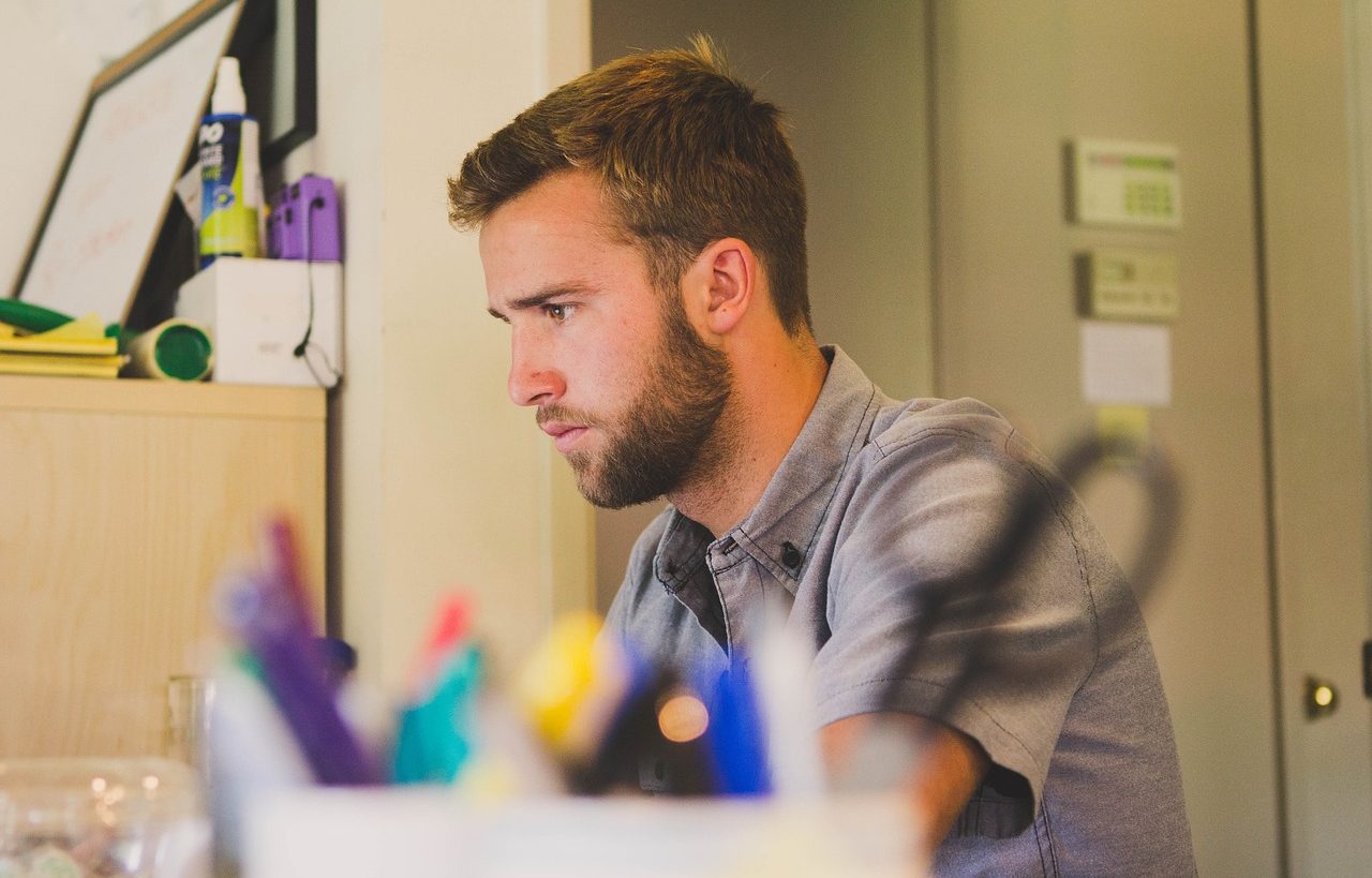 Man working at his desk