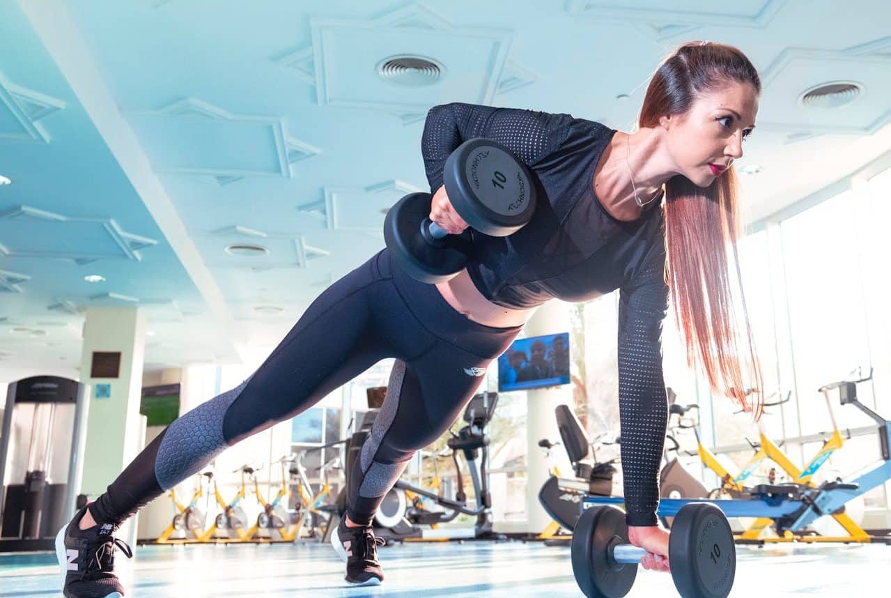 Woman lifting weights