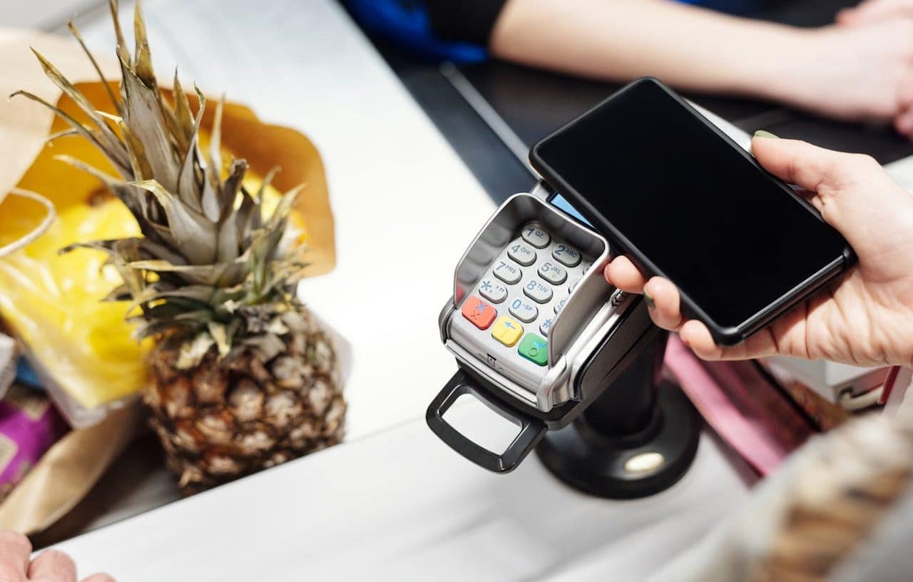 Person paying with the phone